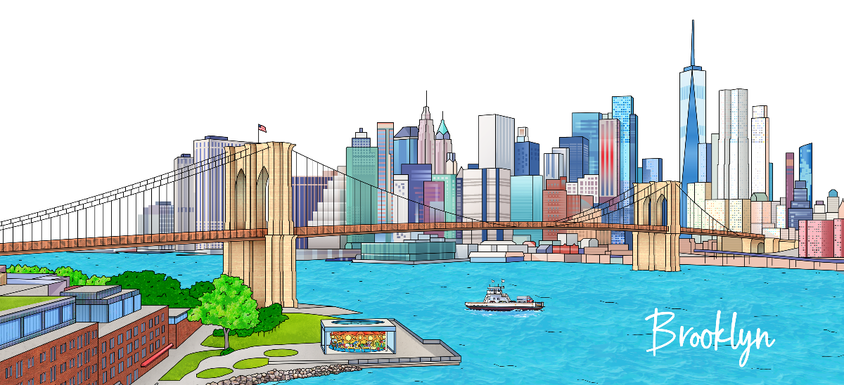 Brooklyn Skyline Sticker