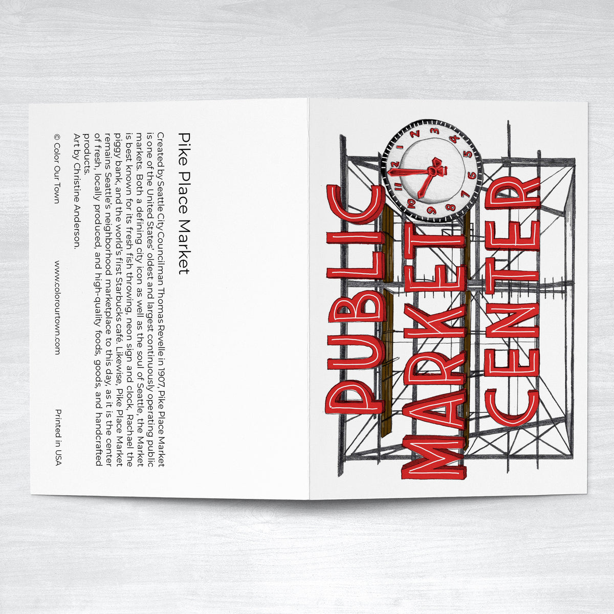 Pike Place Market Greeting Card