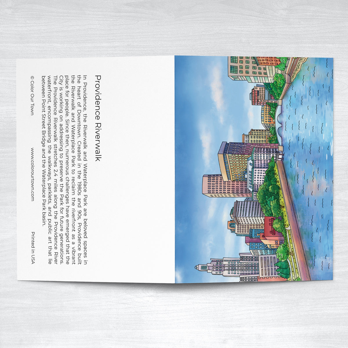 Providence Riverwalk Greeting Card