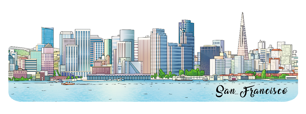 San Francisco Skyline Sticker