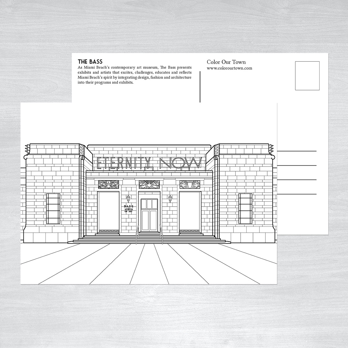 Miami Beach Art Deco Coloring Postcards