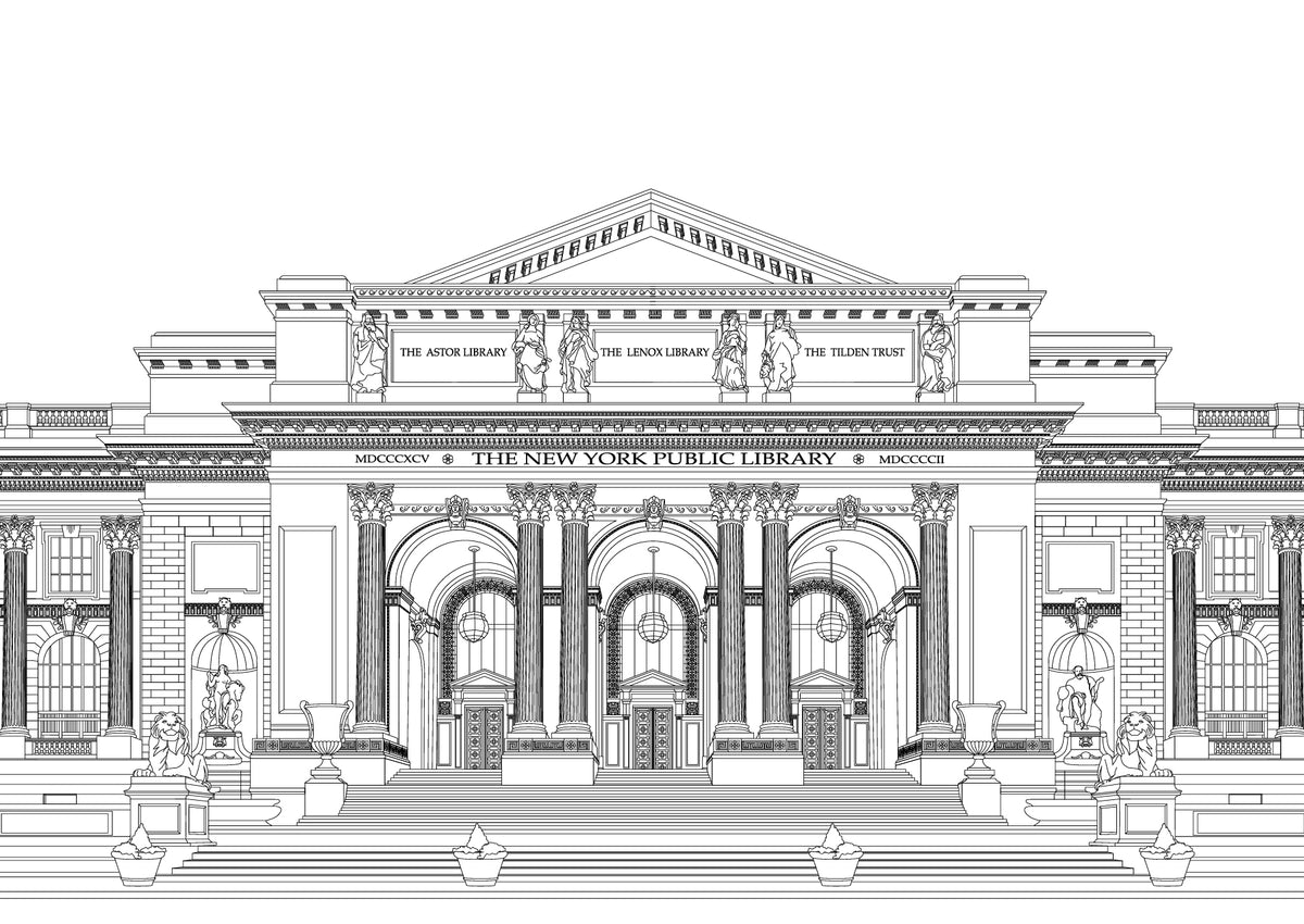 NYC Landmarks Coloring Postcards