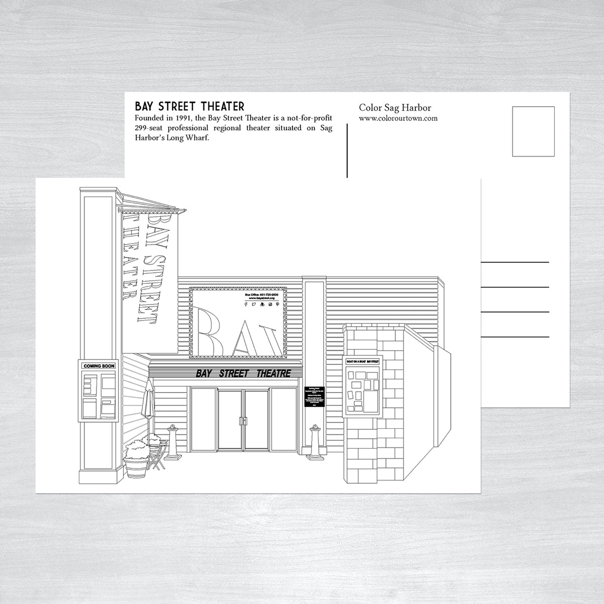Sag Harbor Coloring Postcards