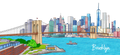 Brooklyn Skyline  Sticker