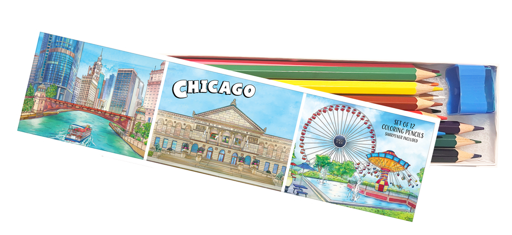 Chicago Coloring Pencil Set