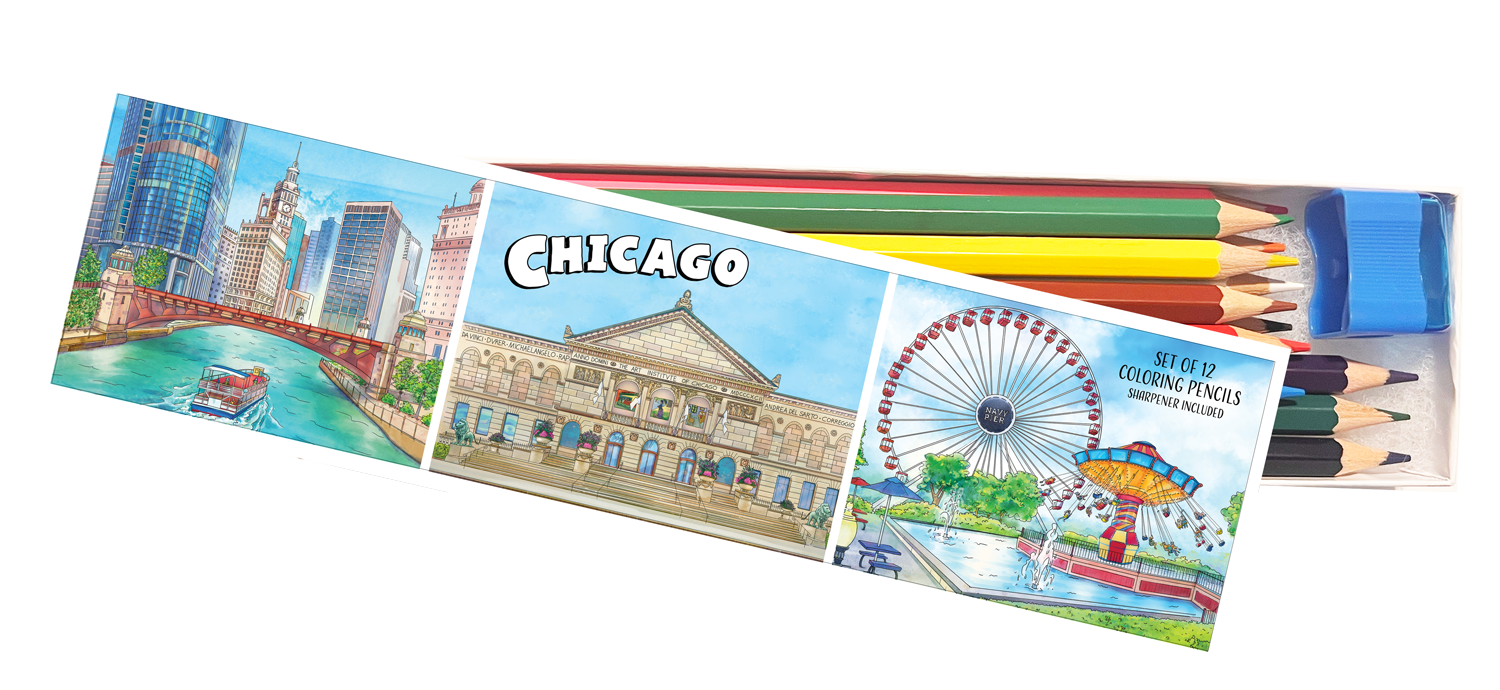 Chicago Coloring Pencil Set