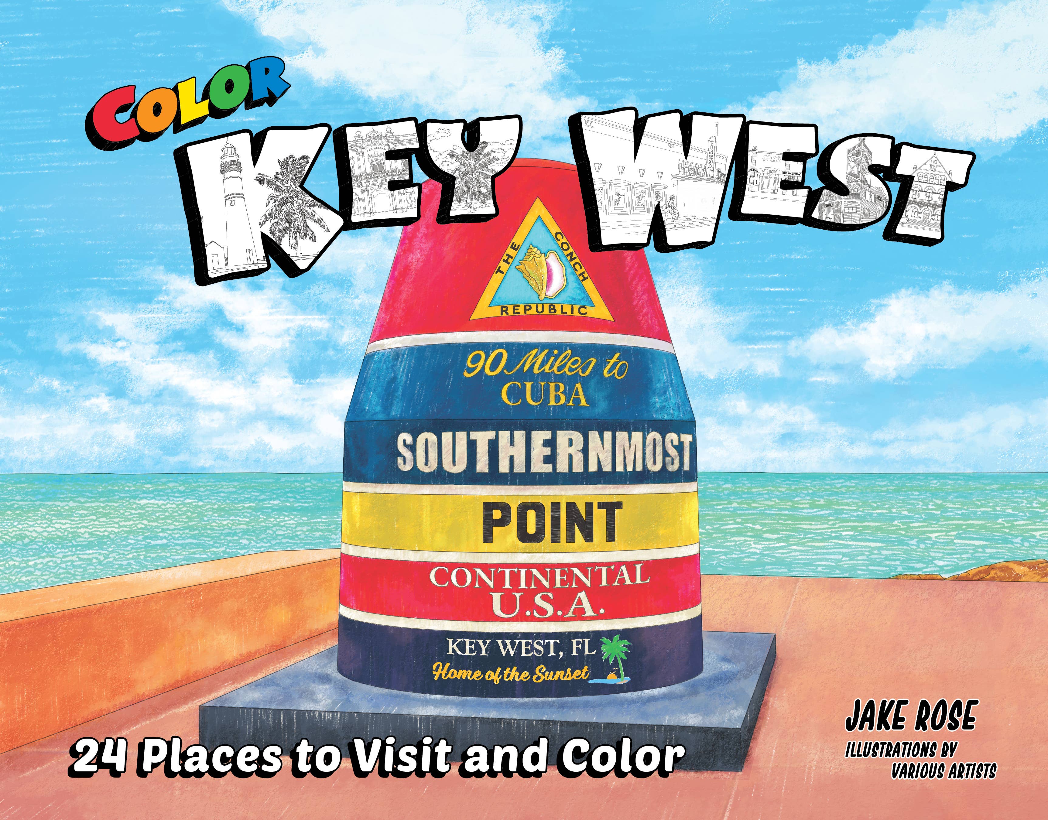 Color Key West coloring book
