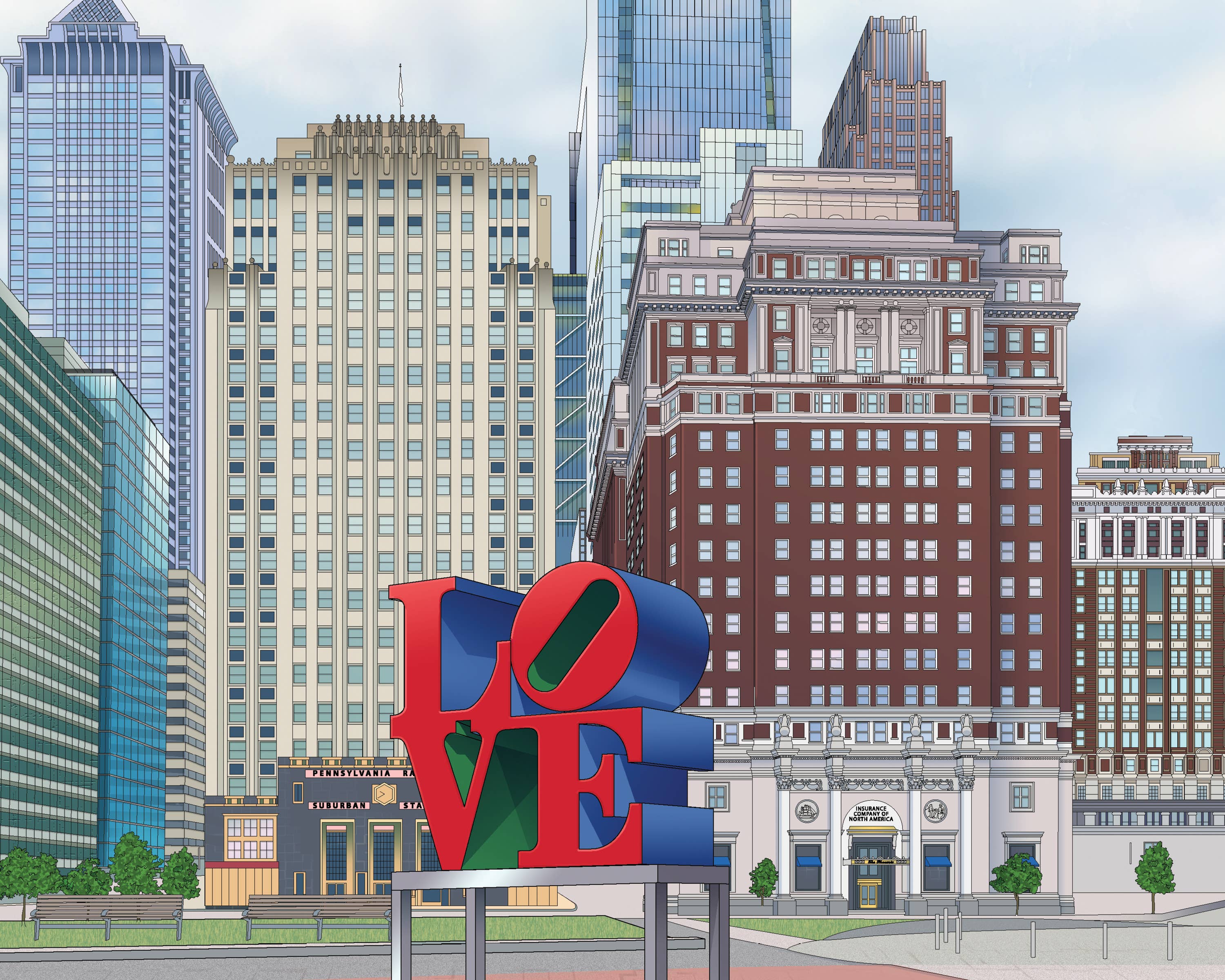 Love Park  Art Print
