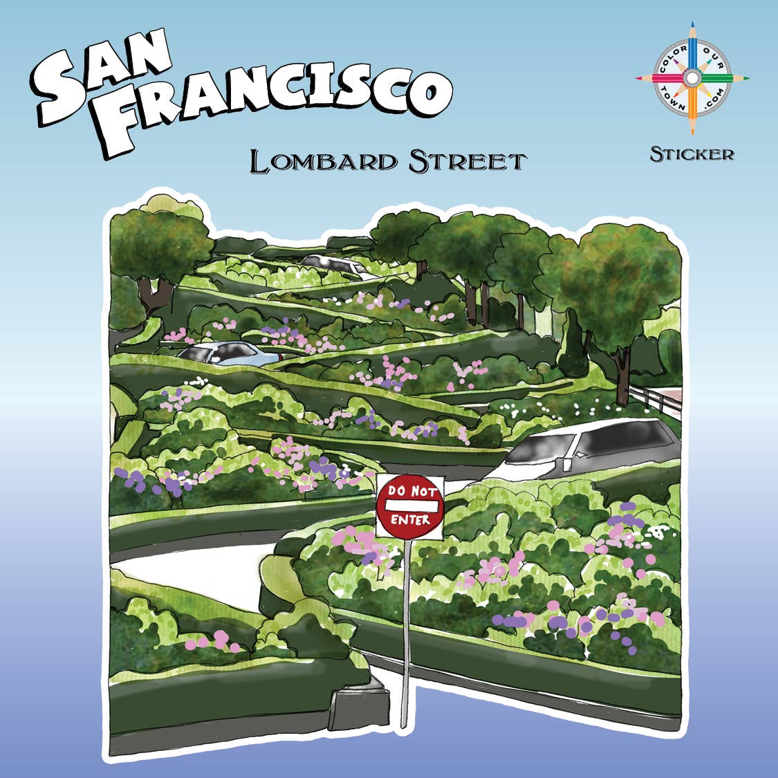 Lombard Street  Sticker