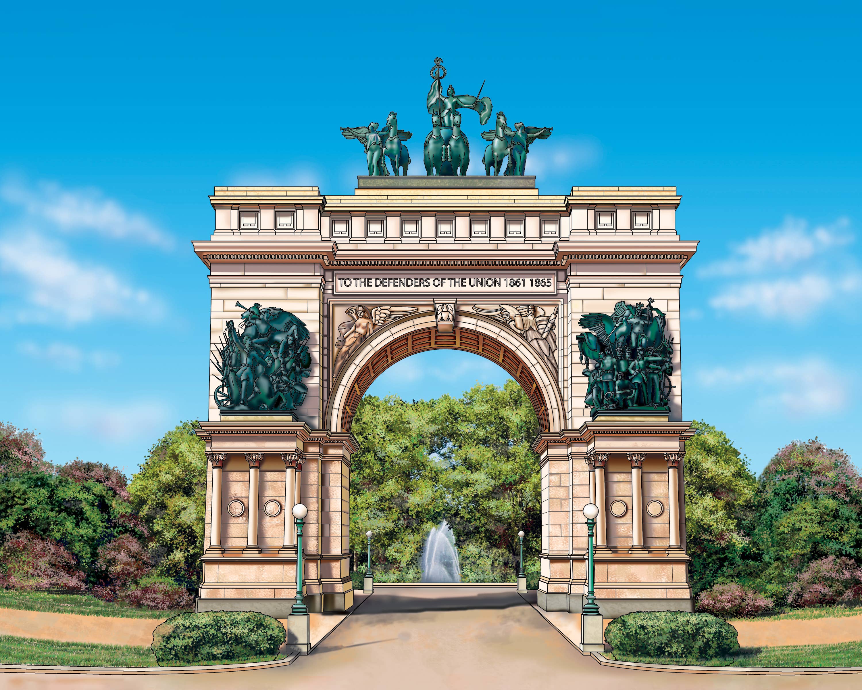 Solider and Sailors Arch  Art Print