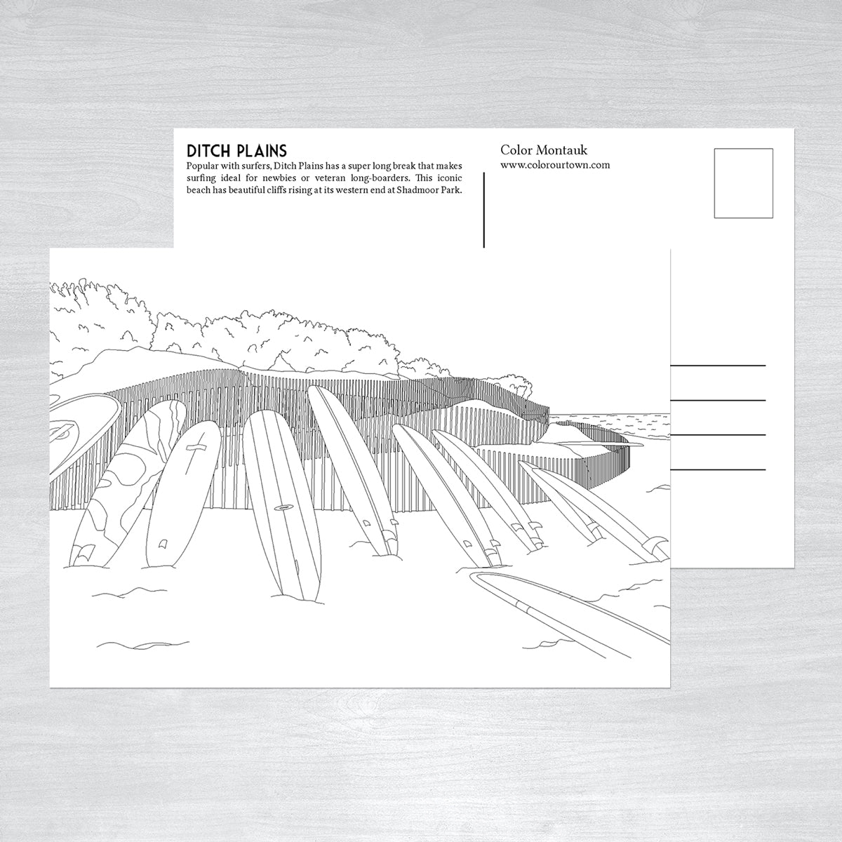 Montauk Coloring Postcards