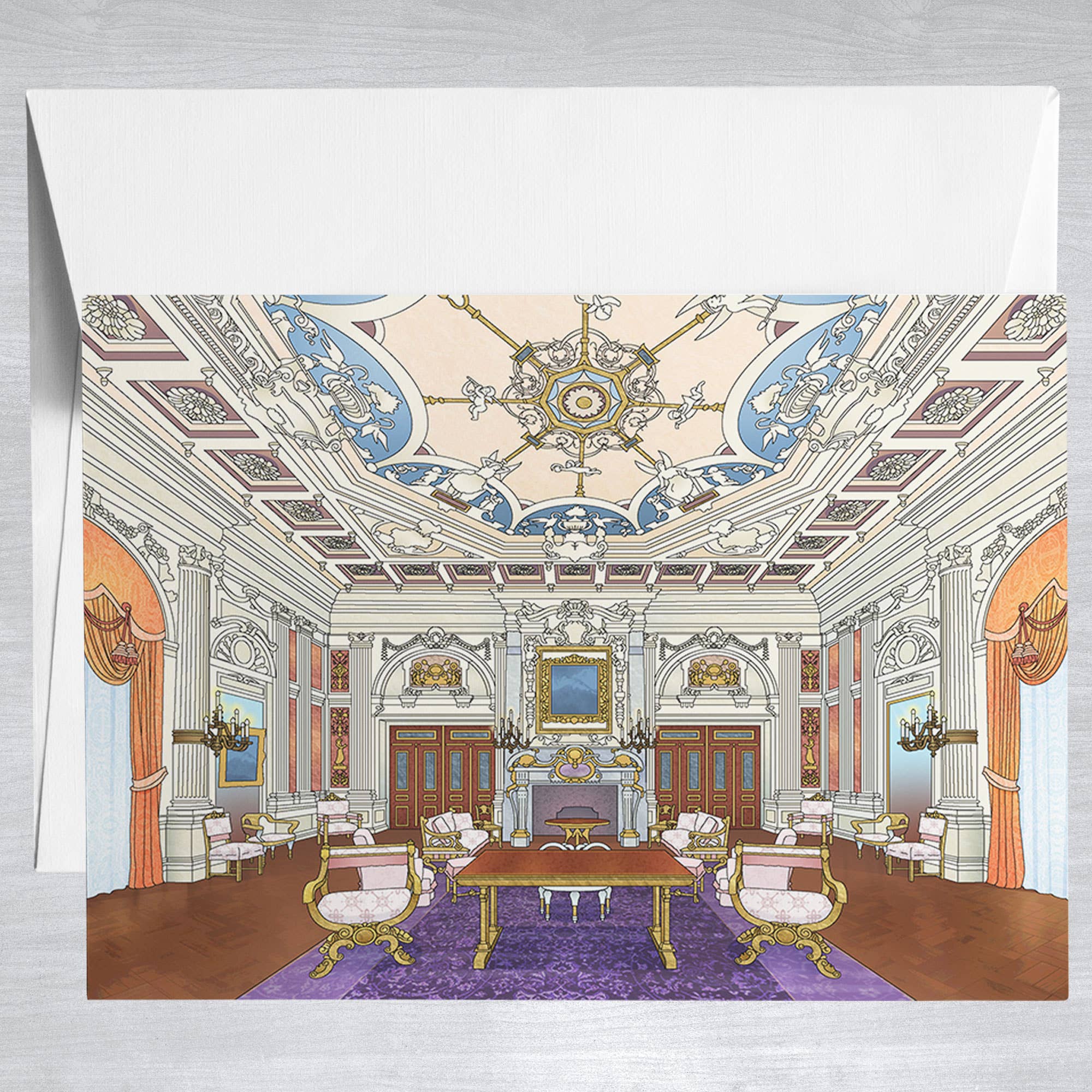 The Breakers Morning Room  Greeting Card