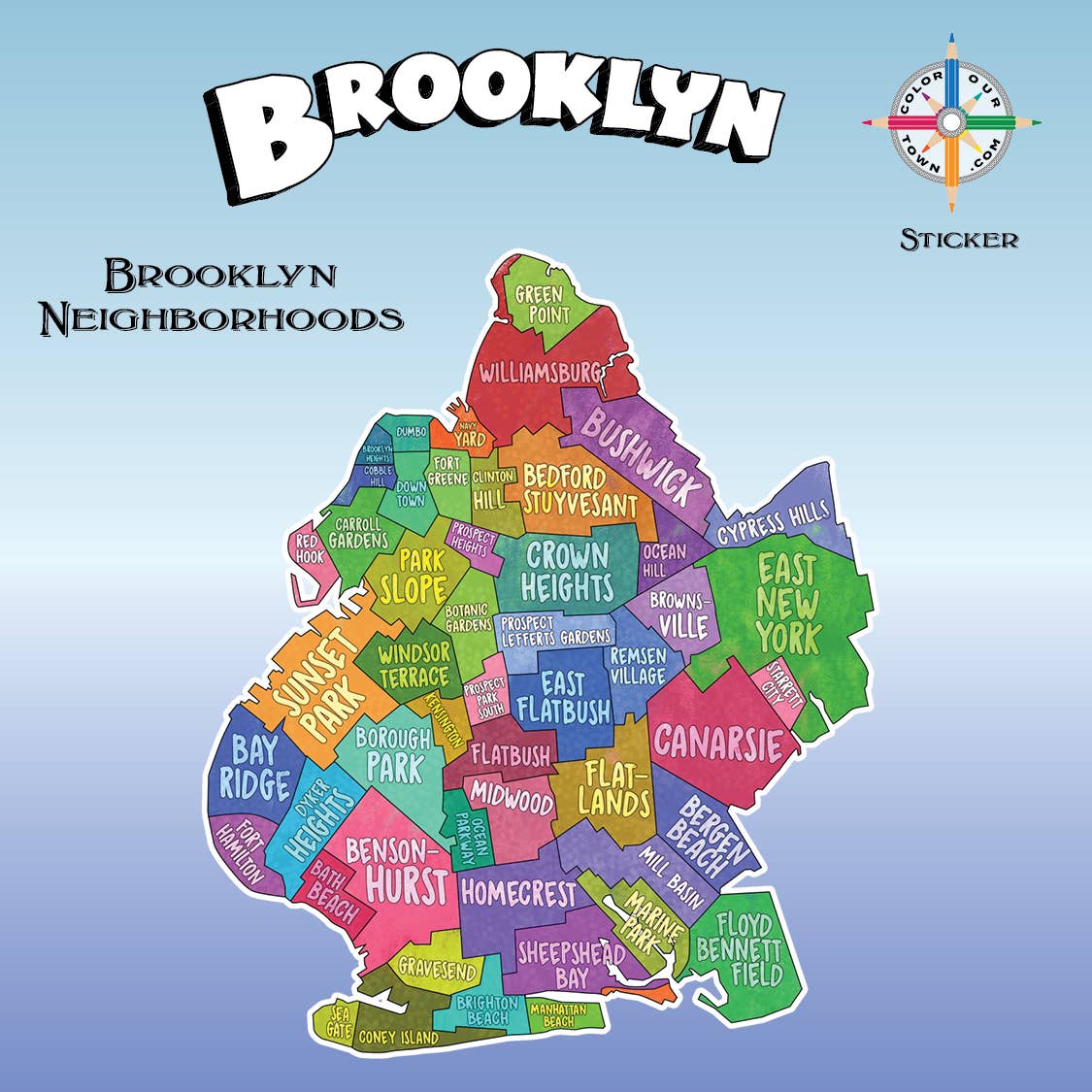 Brooklyn Neighborhoods  Sticker