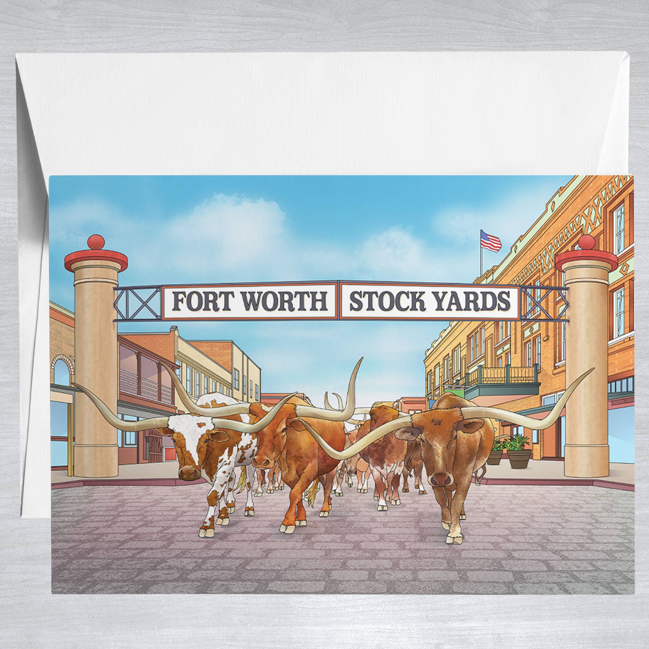 Fort Worth Stockyards  Greeting Card