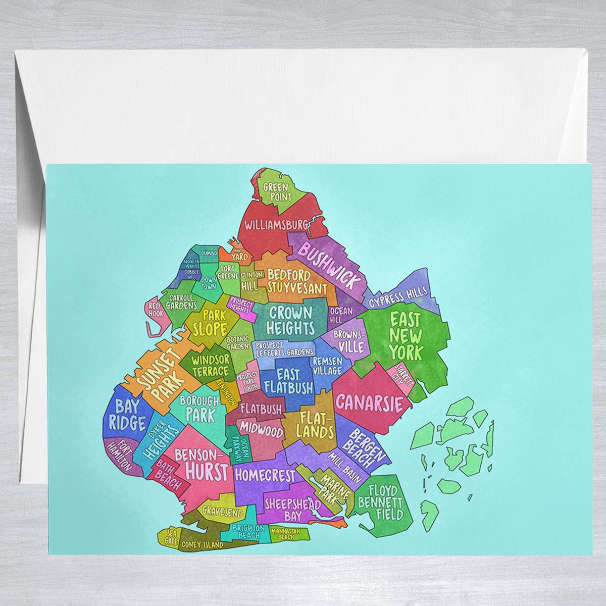 Brooklyn Neighborhoods  Greeting Card