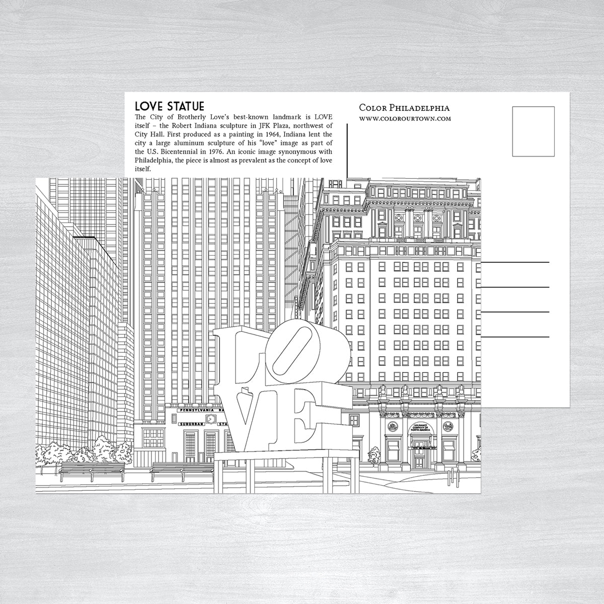 Philadelphia Coloring Postcards
