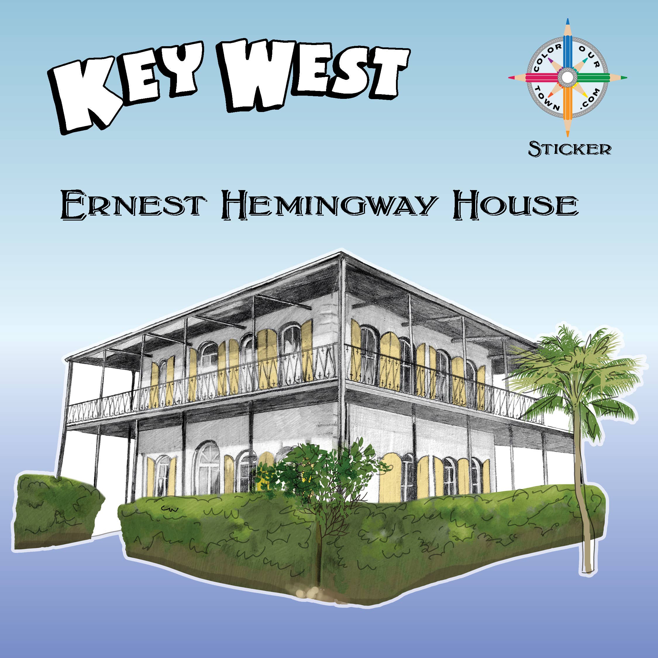 Ernest Hemingway House  Sticker