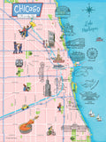 Chicago Sticker Map with Sticker Sheet