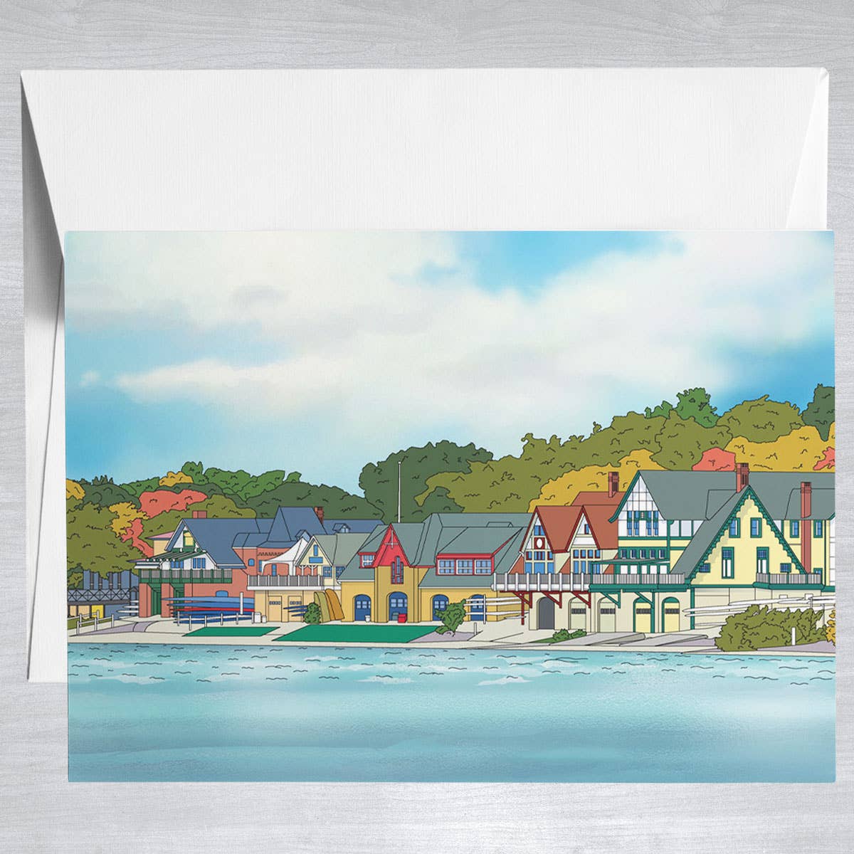 Boathouse Row  Greeting Card