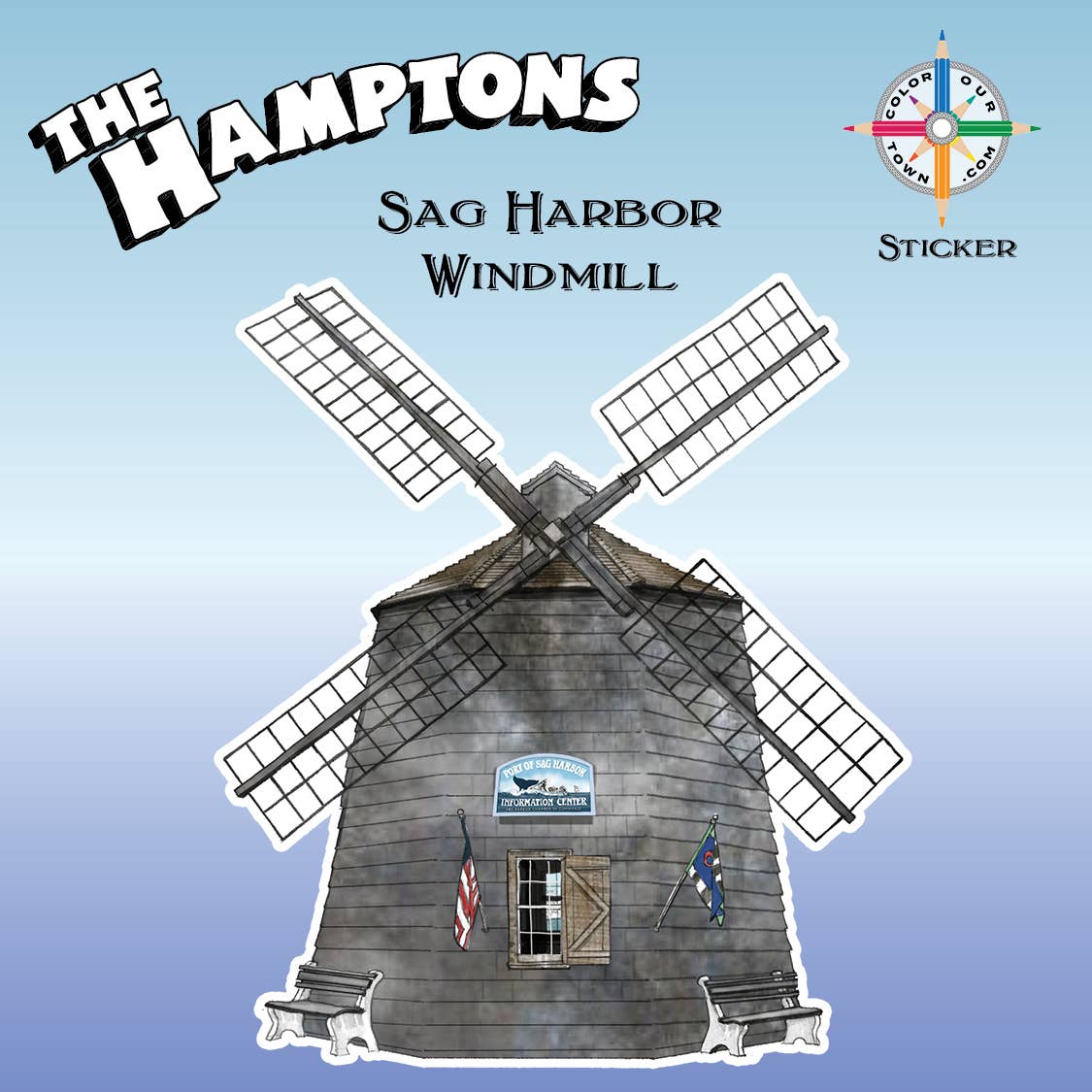 Sag Harbor Windmill  Sticker
