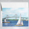 Newport Bridge  Greeting Card