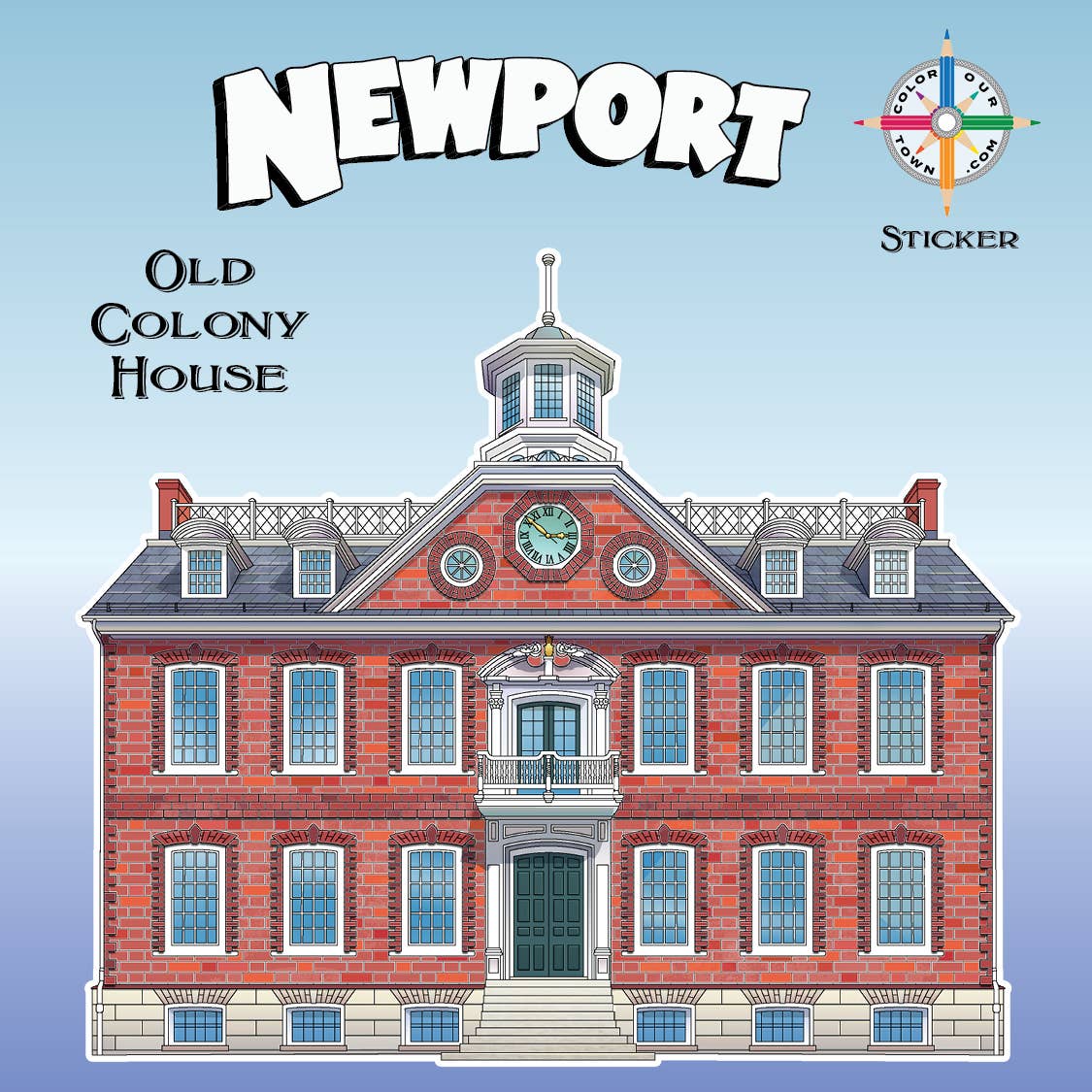 Old Colony House  Sticker