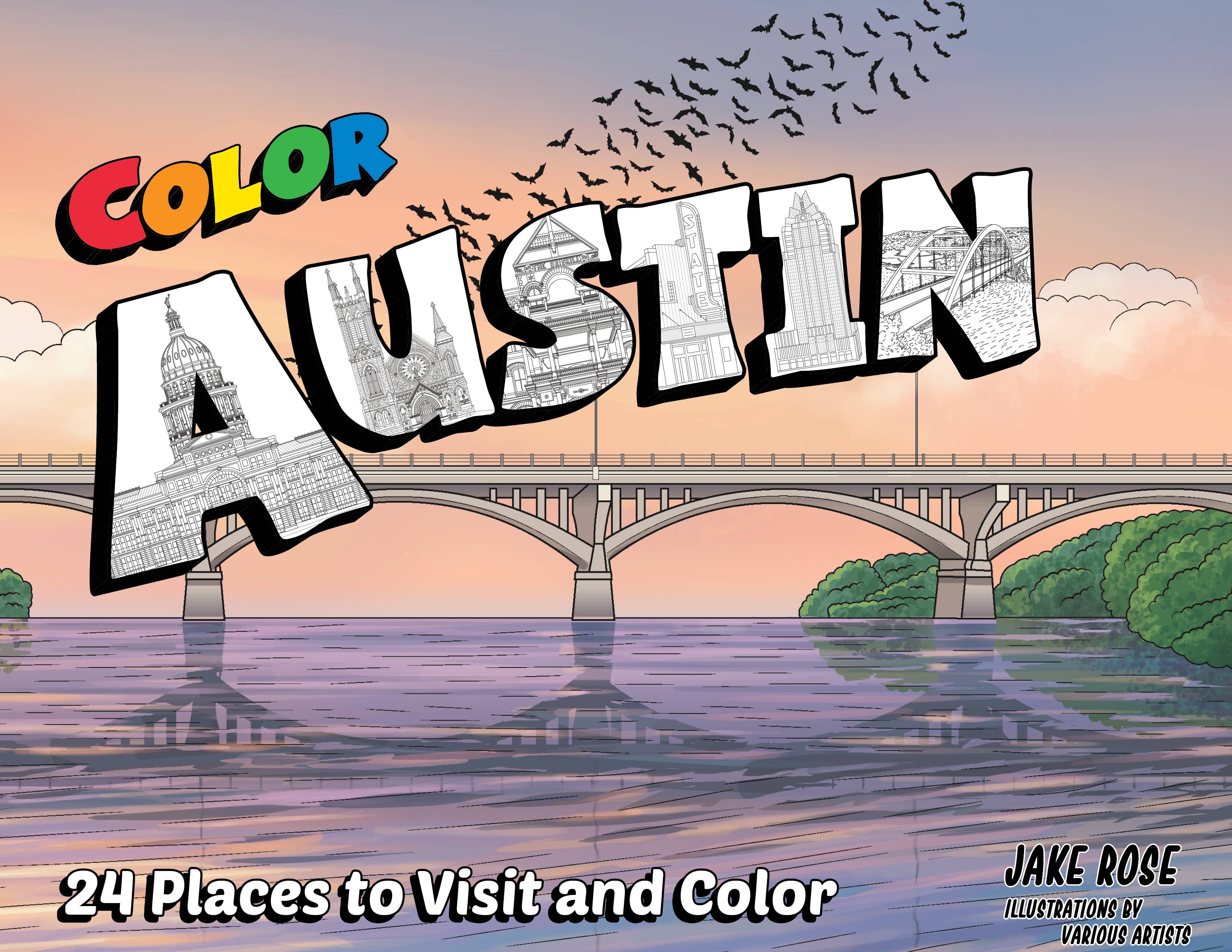 Color Austin coloring book