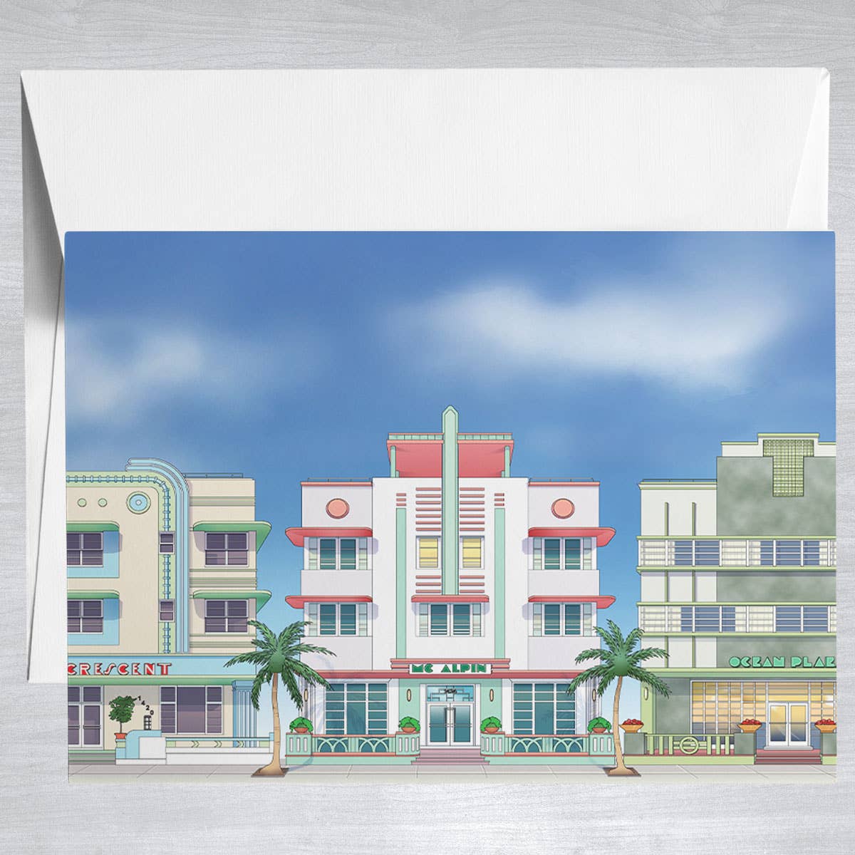 Miami Art Deco District  Greeting Card