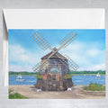 Sag Harbor Windmill watercolor  Greeting Card