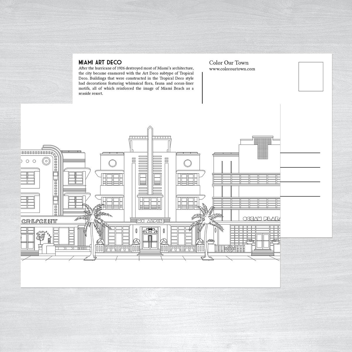 Miami Coloring Postcards