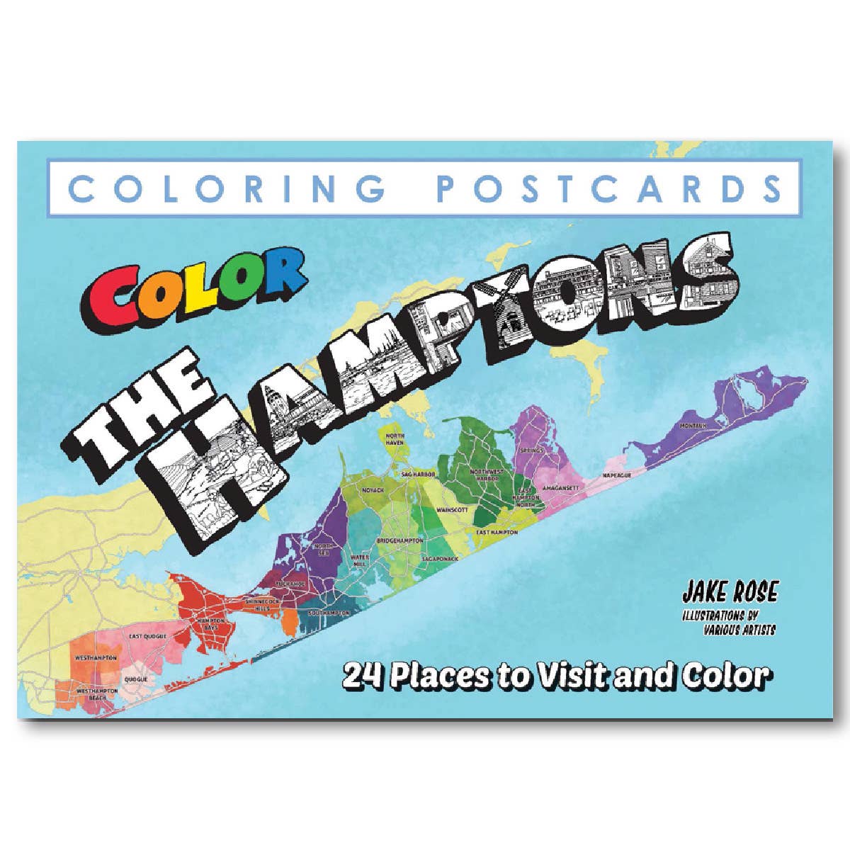 Hamptons Coloring Postcards