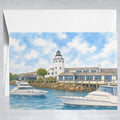 Montauk Yacht Club watercolor  Greeting Card