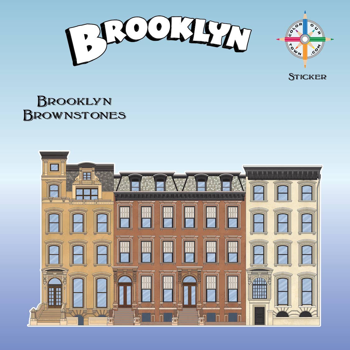 Brooklyn Brownstones  Sticker