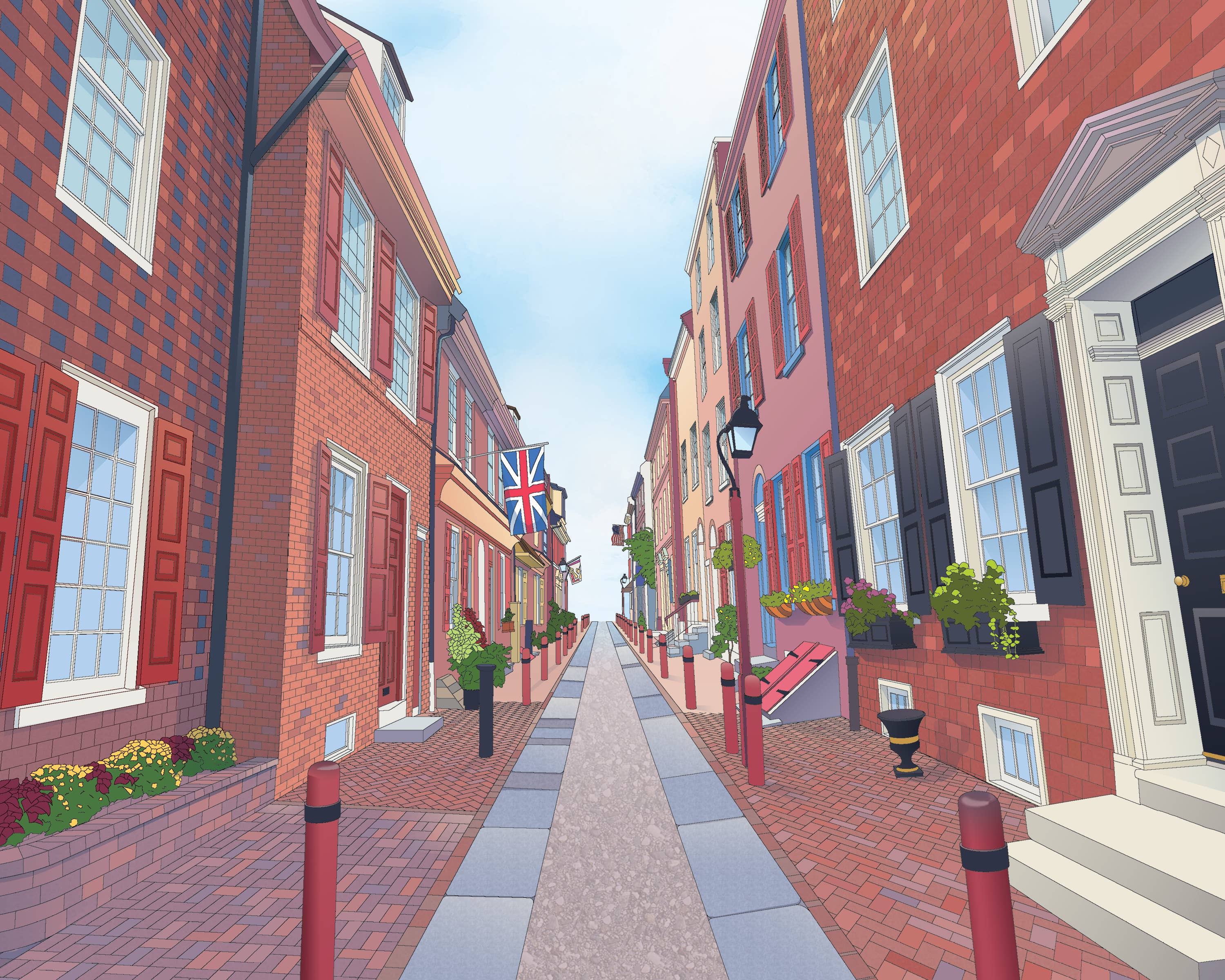 Elfreth's Alley  Art Print