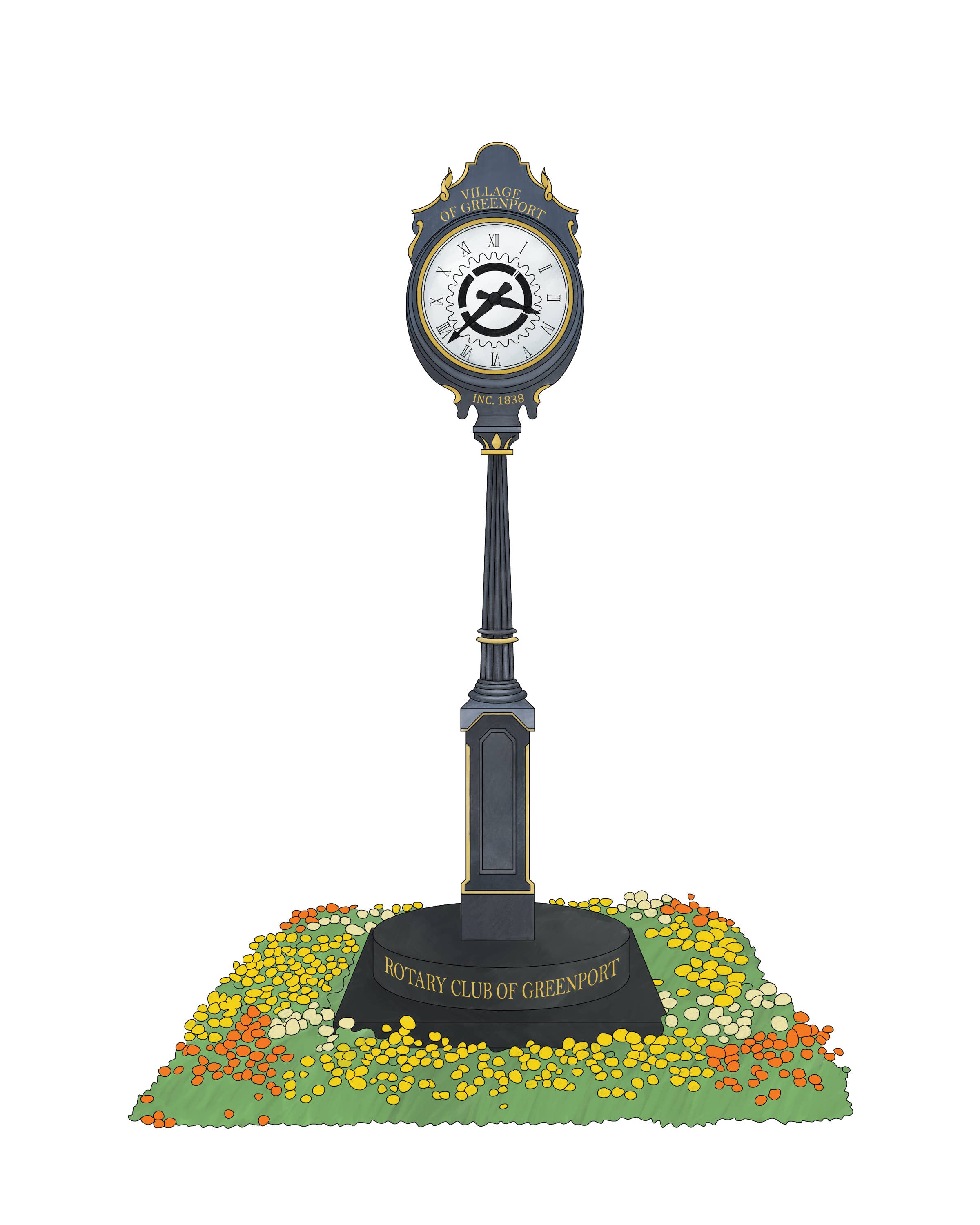 Greenport Clock  Art Print