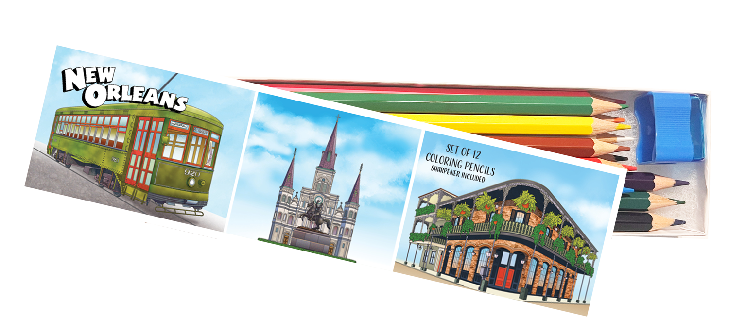 New Orleans Coloring Pencil Set