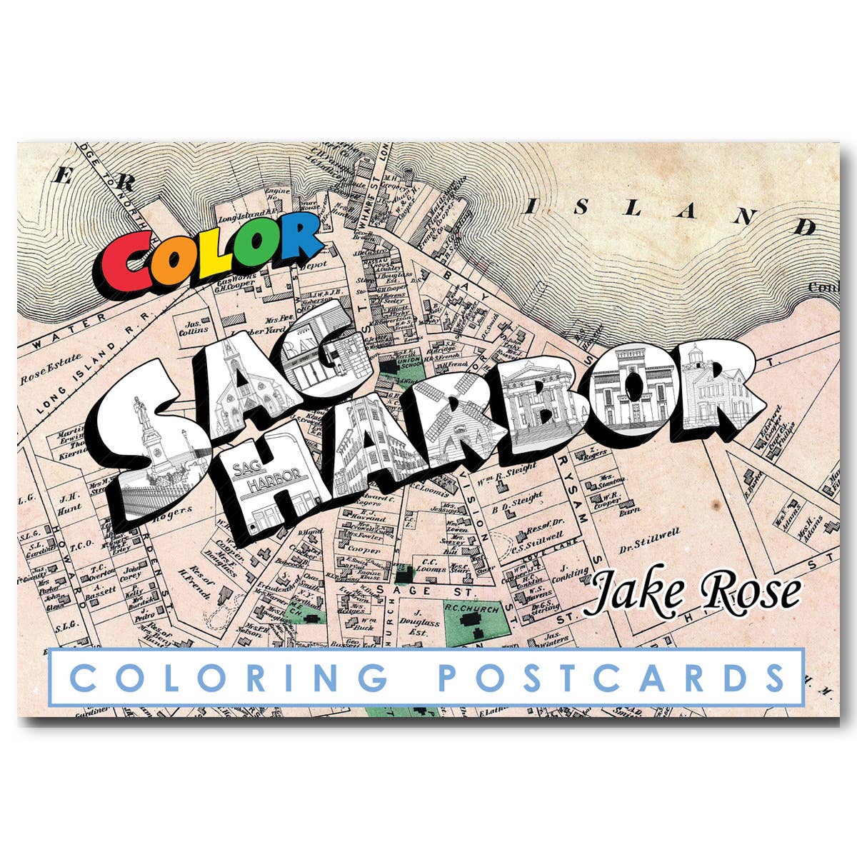 Sag Harbor Coloring Postcards