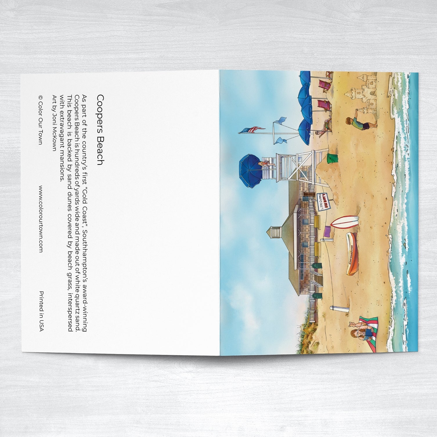 Coopers Beach Hamptons Greeting Card