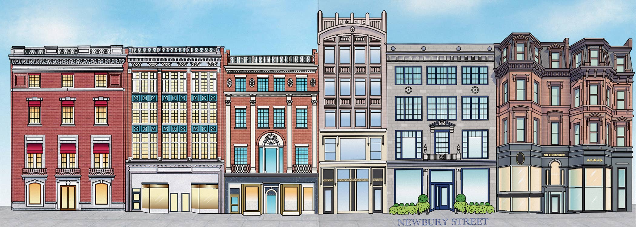 Newbury Street  Greeting Card