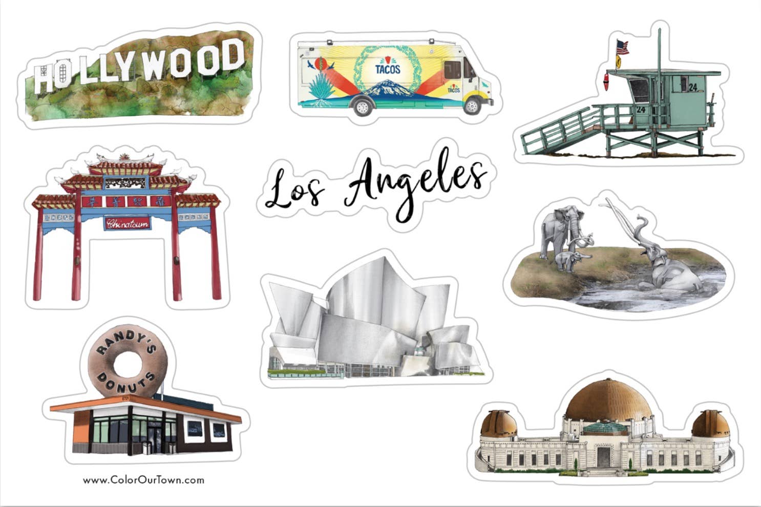 Los Angeles  Sticker Sheet