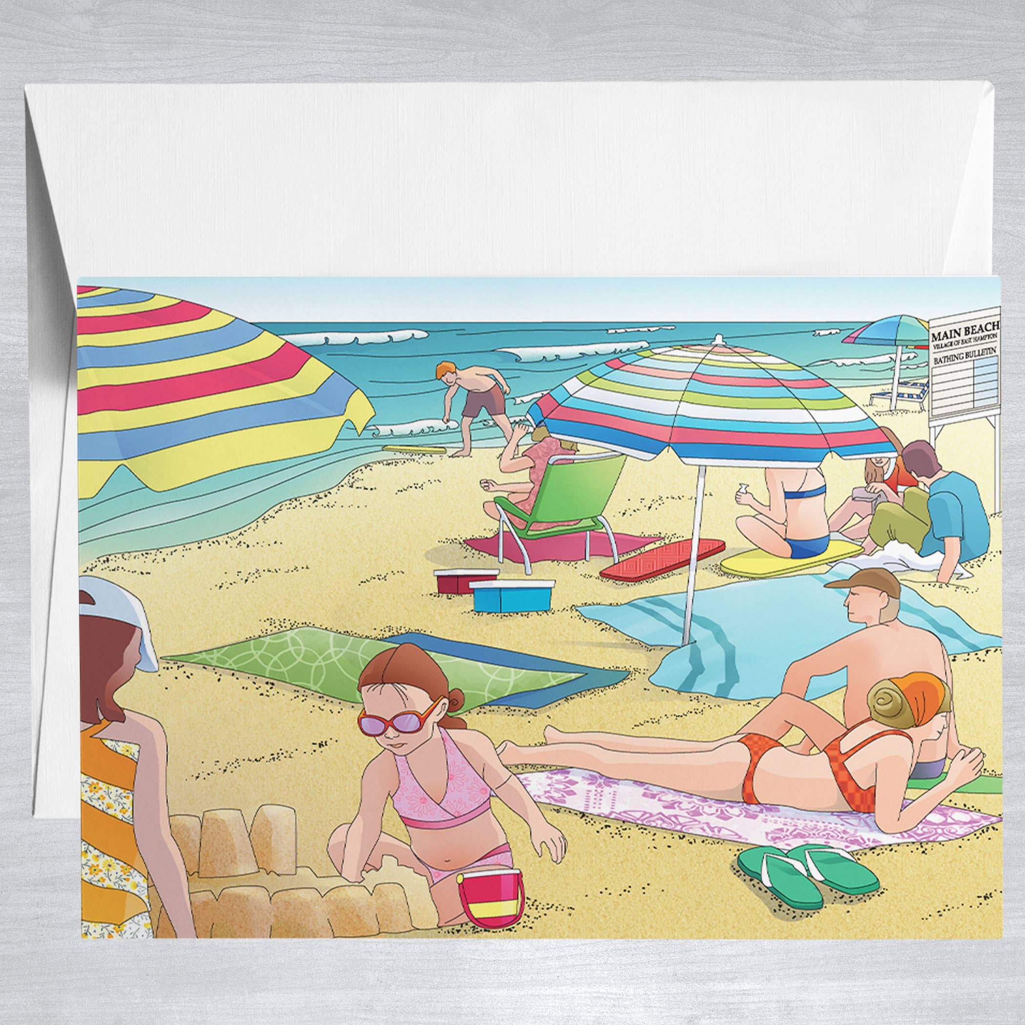 Main Beach East Hampton  Greeting Card