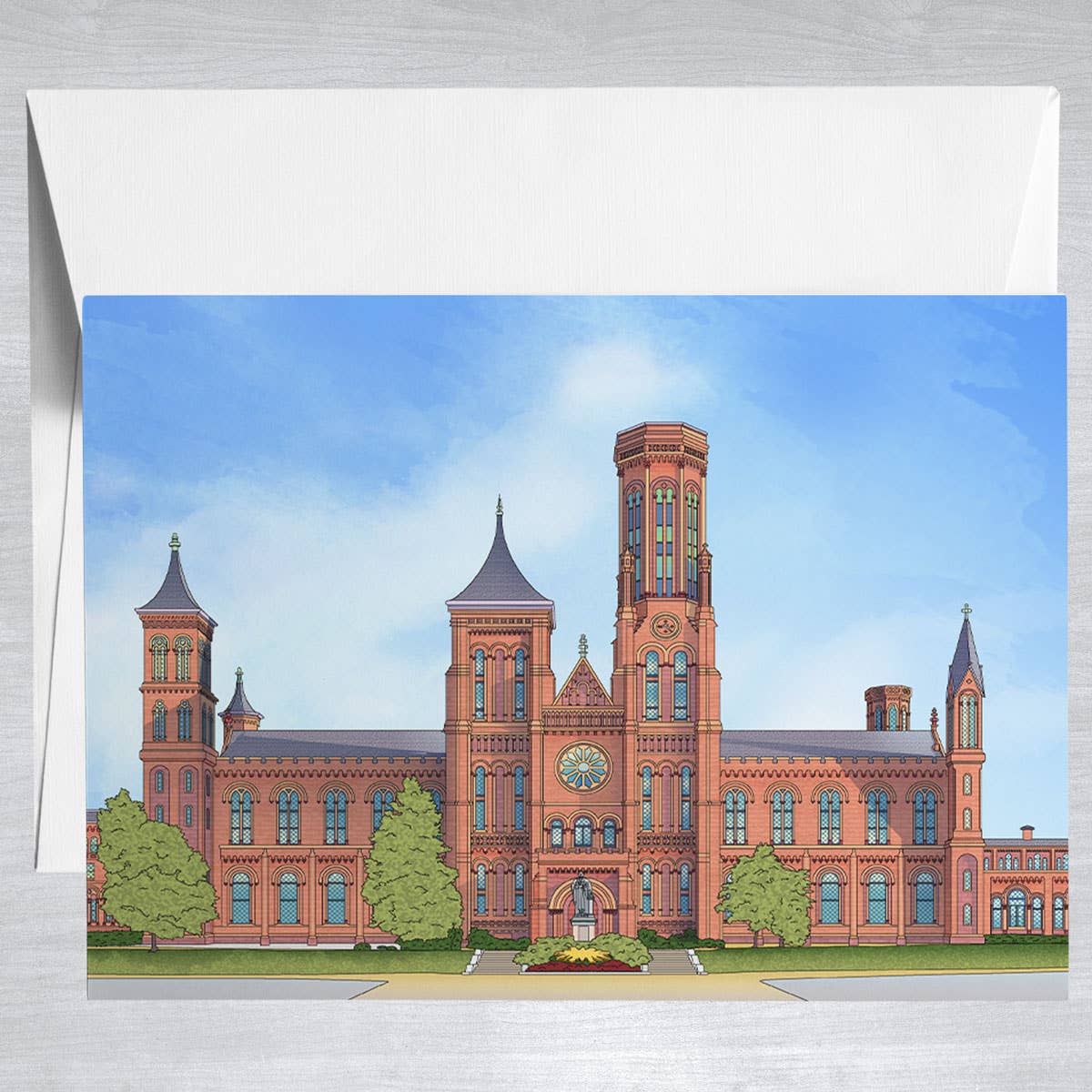 Smithsonian Castle  Greeting Card