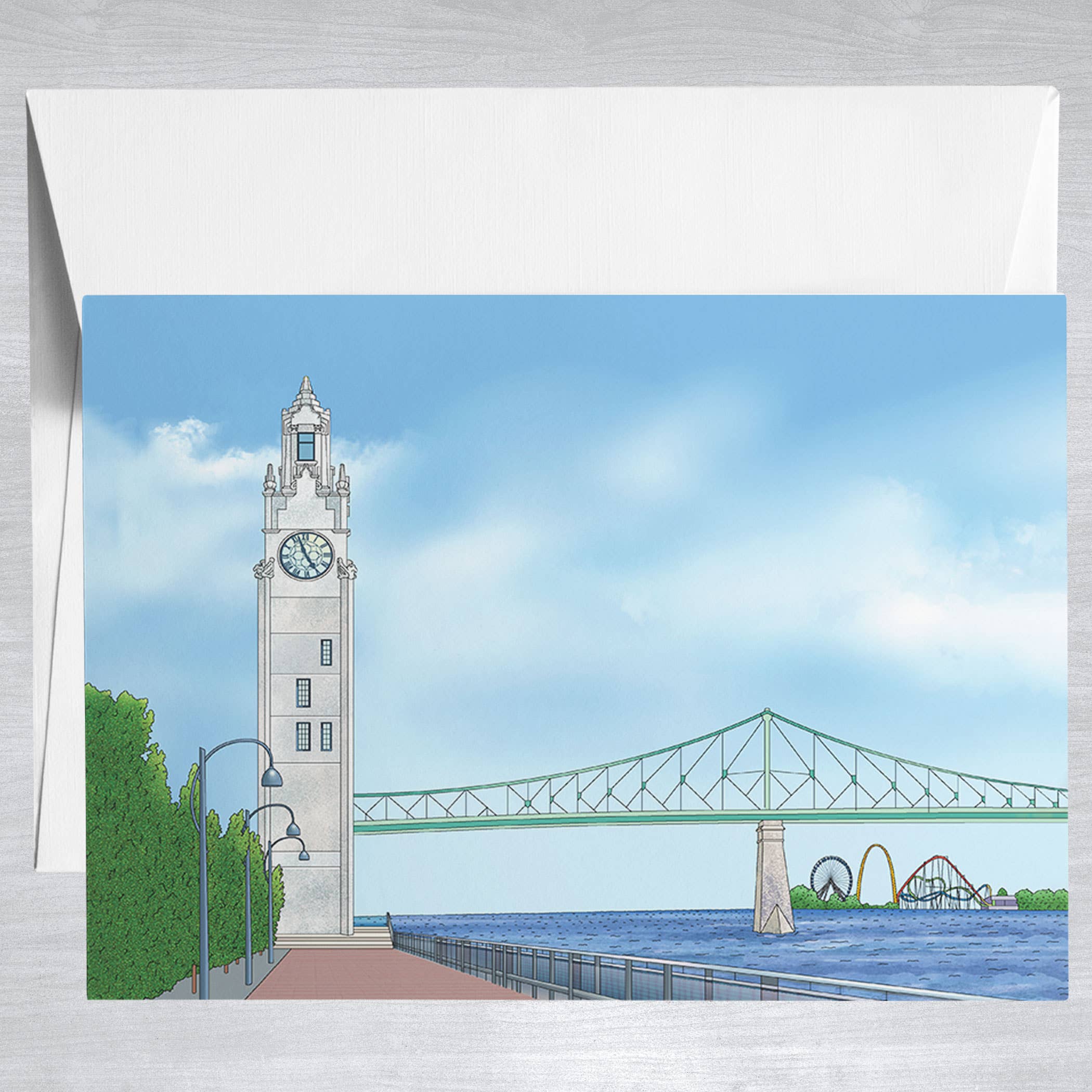 Montréal Clock Tower  Greeting Card