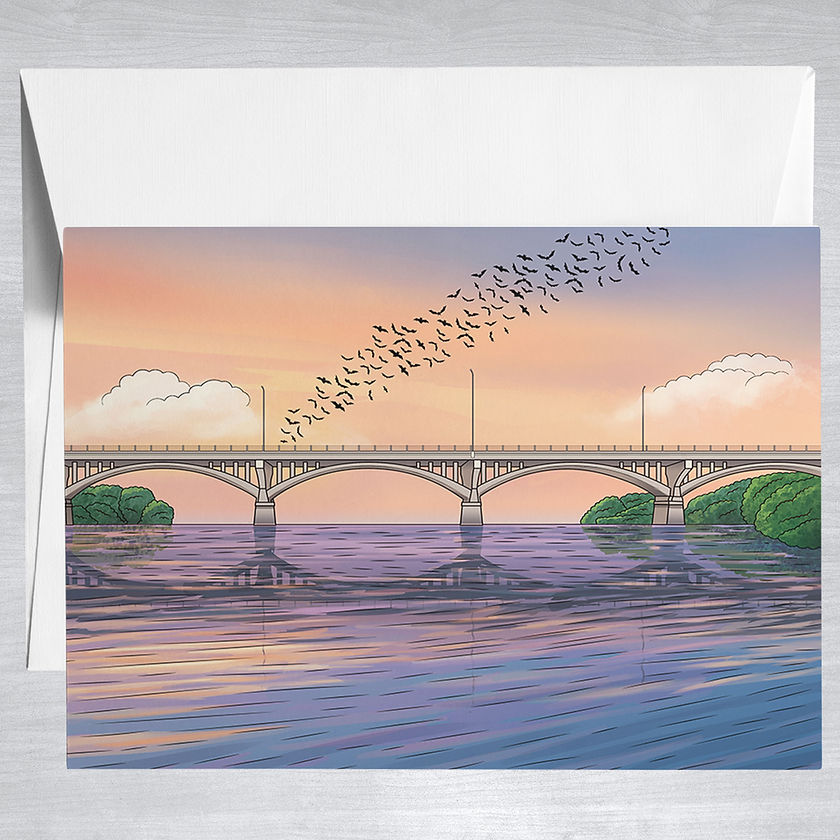 Congress Avenue Bridge Note Card