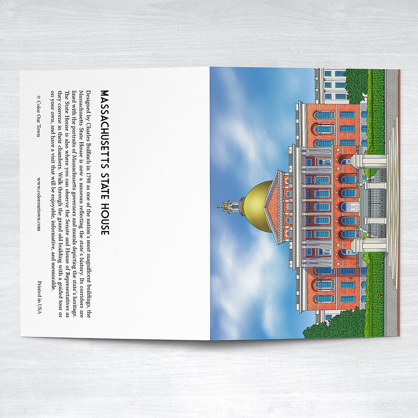 Massachusetts State House Note Card