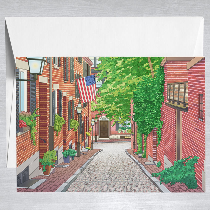 Acorn Street Note Card