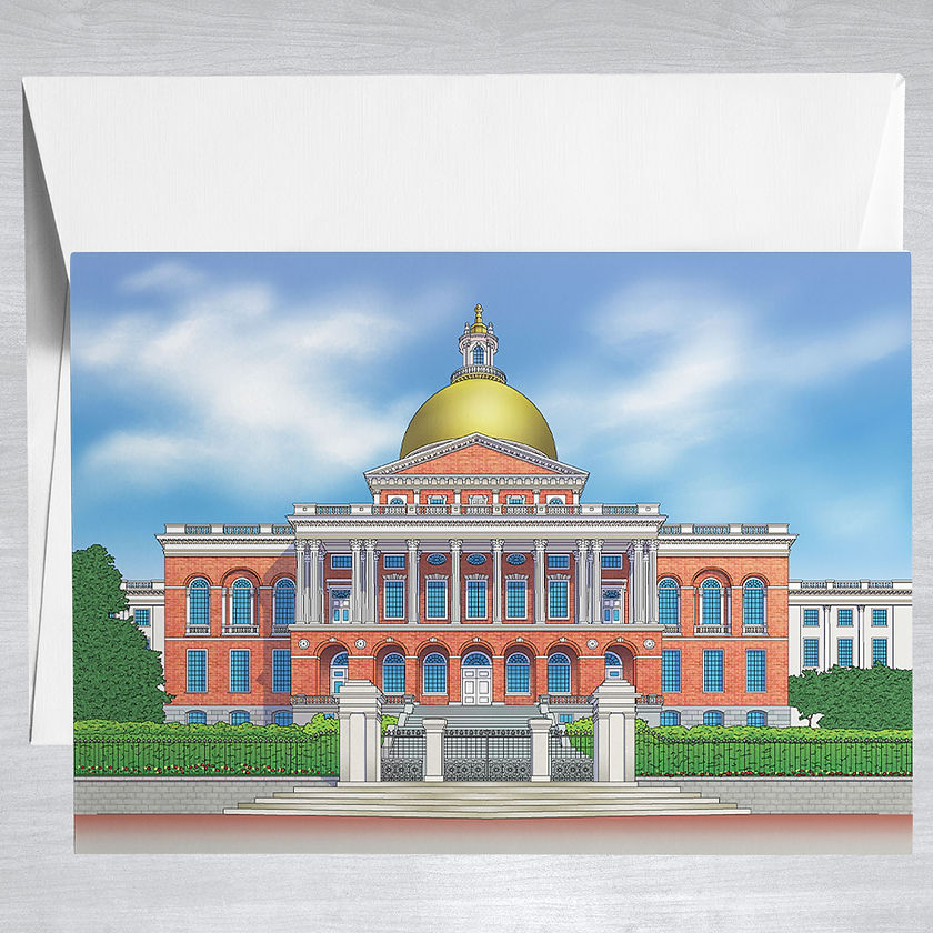 Massachusetts State House Note Card
