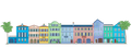 Rainbow Row  Sticker