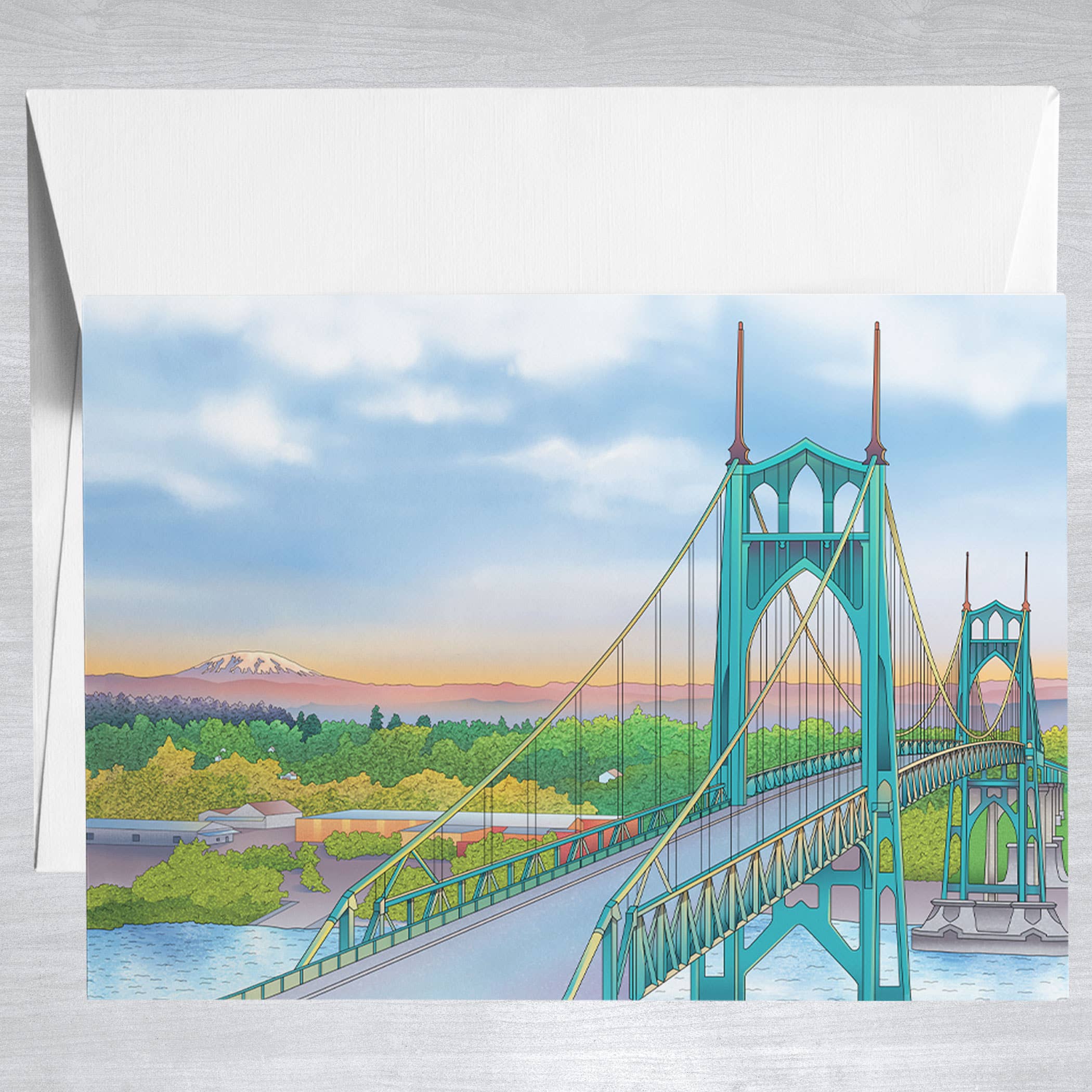 St. Johns Bridge  Greeting Card