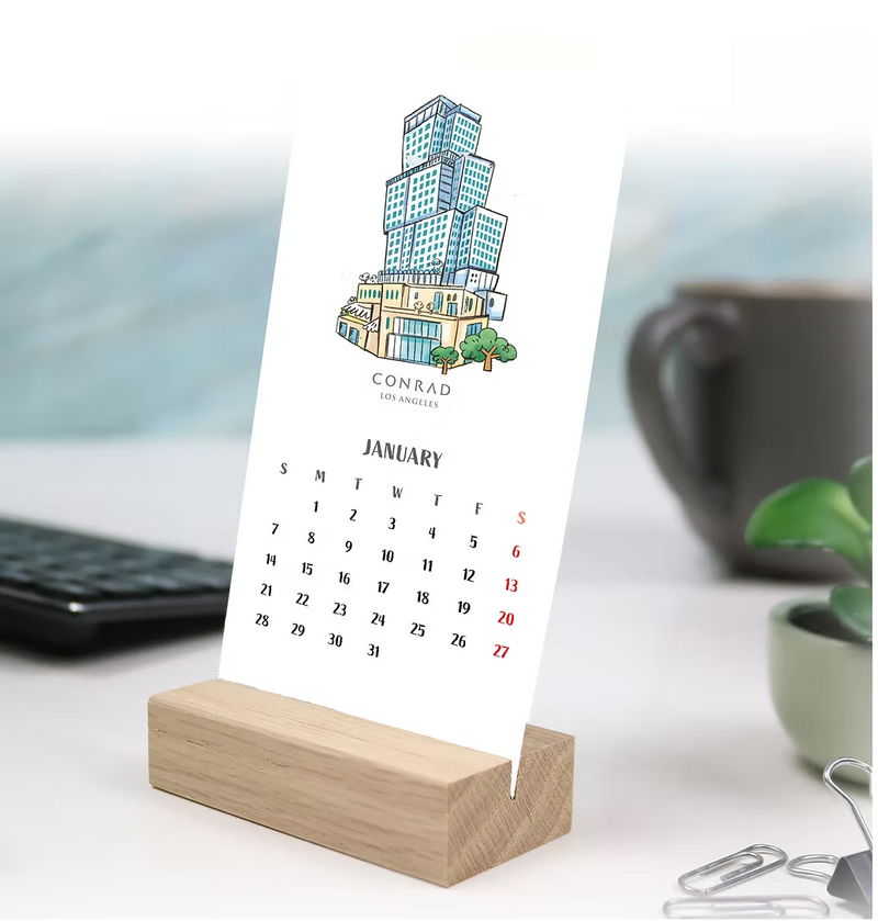 Conrad Los Angeles Desktop Calendars